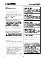 Preview for 4 page of EarthQuake 5040 Operator'S Manual