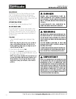 Preview for 10 page of EarthQuake 5040 Operator'S Manual