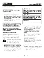 Preview for 3 page of EarthQuake W1200 Operator'S Manual