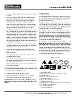 Preview for 4 page of EarthQuake W1200 Operator'S Manual