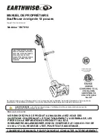 Preview for 33 page of EarthWise SN70112 Owner'S Manual