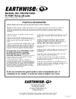 Preview for 22 page of EarthWise TC70001 Owner'S Manual