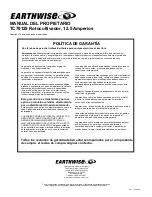 Preview for 20 page of EarthWise TC70125 Owner'S Manual