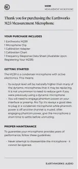 Preview for 2 page of Earthworks Audio M23R Manual