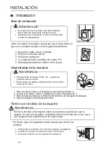 Preview for 10 page of EAS Electric Lavadora y Secadora EWY8614W User Manual