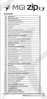 Preview for 3 page of EAST COAST MGI zip Series User Manual