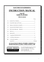 East West Engineering WP Instruction Manual preview