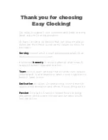 Preview for 26 page of Easy Clocking XENIO 5O Instruction Manual