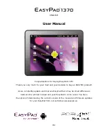 Preview for 1 page of Easypix EasyPad 1370 User Manual