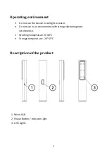 Preview for 8 page of Easypix SteriLight SL1 User Manual