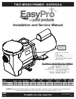 Preview for 1 page of EasyPro EXP8700-2 Series Installation And Service Manual