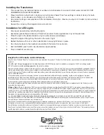 Preview for 2 page of EasyPro LED4WWK Instructions For Operation