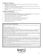 Preview for 2 page of EasyPro LED6WPK Instructions For Operation