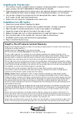 Preview for 2 page of EasyPro LED9WWK Instructions For Operation