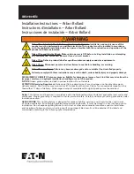 Preview for 1 page of Eaton Arbor Bollard Installation Instructions Manual