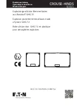 Eaton Crouse-Hinds GHG 72 Series Operating Instructions Manual preview