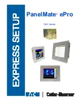 Preview for 1 page of Eaton Cutler-Hammer PanelMate ePro 7500 Series Express Set-Up Manual