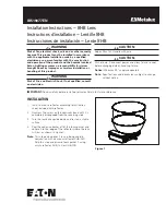 Preview for 1 page of Eaton Metalux RHB Lens Installation Instructions Manual