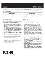 Eaton Sure-Lites SELW29SD Installation Instructions preview