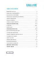 Preview for 4 page of Eau de Vie EDV-TT-BP Installation And Operation Handbook