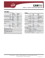 Preview for 2 page of EAW CAM150 Specifications