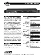 Preview for 1 page of EAW MX8700 Specifications