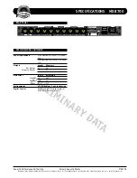 Preview for 2 page of EAW MX8700 Specifications