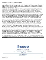 Preview for 32 page of Ecco Gemineye EC2014-C Assembly, Installation And Operation Instructions