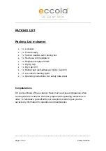 Preview for 2 page of eccola e-cleaner Operating Instructions Manual