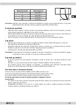 Preview for 21 page of ECG EFT 11423 WA++ Instruction Manual