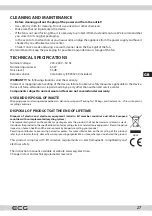 Preview for 27 page of ECG FS 91 T Instruction Manual