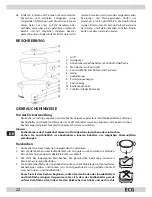 Preview for 22 page of ECG RZ 18 Instruction Manual