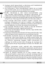 Preview for 22 page of ECG VT 7220 2in1 Simply Clean Instruction Manual