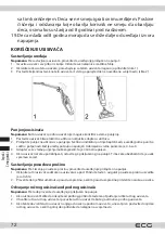 Preview for 72 page of ECG VT 7220 2in1 Simply Clean Instruction Manual