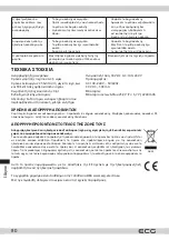 Preview for 80 page of ECG VT 7220 2in1 Simply Clean Instruction Manual