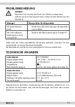 Preview for 73 page of ECG ZS 1520 CC Instruction Manual