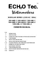 ECH2O Tec. 200-AMS-1 Owner'S Manual preview