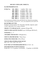 Preview for 3 page of ECH2O Tec. Watermakers 1200-BML-3 Owner'S Manual