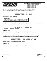 Preview for 24 page of Echo CS-3000 TYPE 1E - SERIAL NUMBER 2994 - 4033 Operator'S Manual