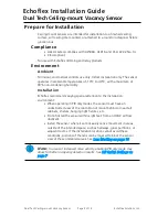 Preview for 2 page of echoflex Elaho Dual Tech Ceiling-mount Occupancy Sensor Installation Manual