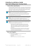 Preview for 3 page of echoflex Elaho Dual Tech Ceiling-mount Occupancy Sensor Installation Manual