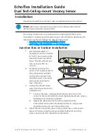 Preview for 4 page of echoflex Elaho Dual Tech Ceiling-mount Occupancy Sensor Installation Manual