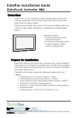 echoflex ElahoTouch Installation Manual preview