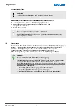 Preview for 10 page of Ecolab 106052 Operating Instructions Manual