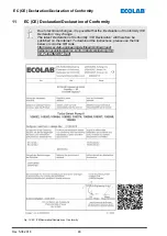 Preview for 103 page of Ecolab 106052 Operating Instructions Manual