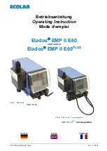 Preview for 1 page of Ecolab Elados EMP II E60 Operating Instruction