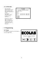 Preview for 24 page of Ecolab Foamatic User Manual