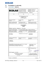 Preview for 56 page of Ecolab Lubo-DryExx Operating Instruction