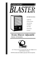 EcoQuest Ozone Blaster Owner'S Manual preview