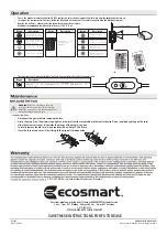 Preview for 2 page of EcoSmart AL13-32FT-RGBWW-1-A Use And Care Manual